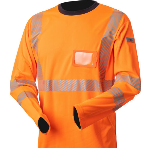 Pikkade varrukatega oranž puuvillane kõrg nähtav särk | Hi-Vis pikkade varrukatega oranž puuvillane särk | Hi-Vis Särgid | Tööriided | Tööturvalisus