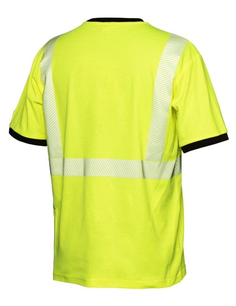 Kõrg nähtav kollane puuvillane T-särk - foto 2