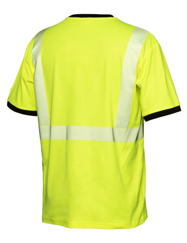 Kõrg nähtav kollane puuvillane T-särk - foto 2