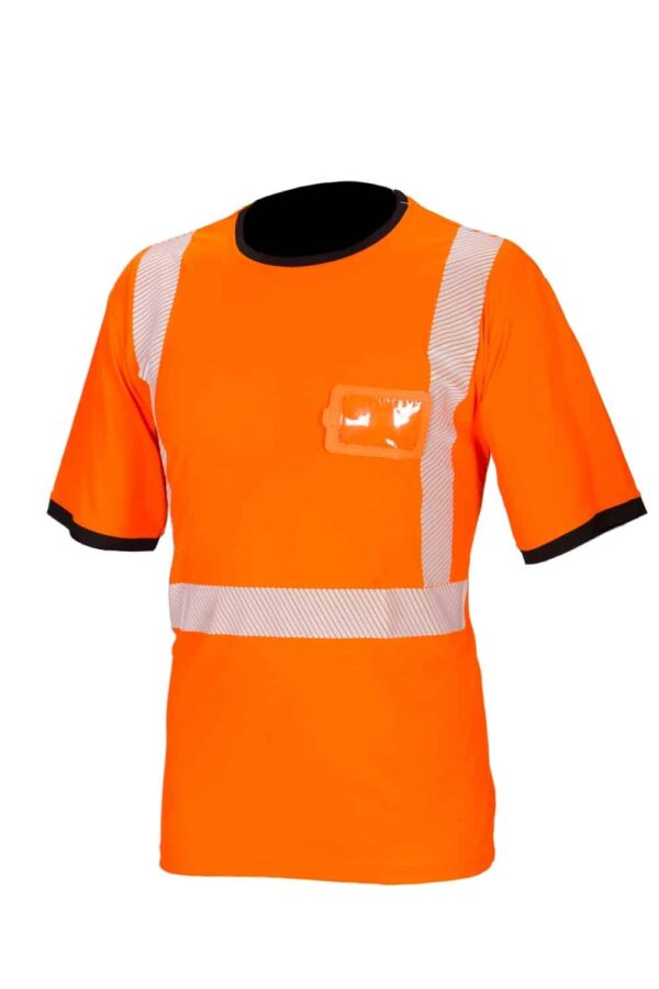 Kõrg nähtav oranž puuvillane T-särk
