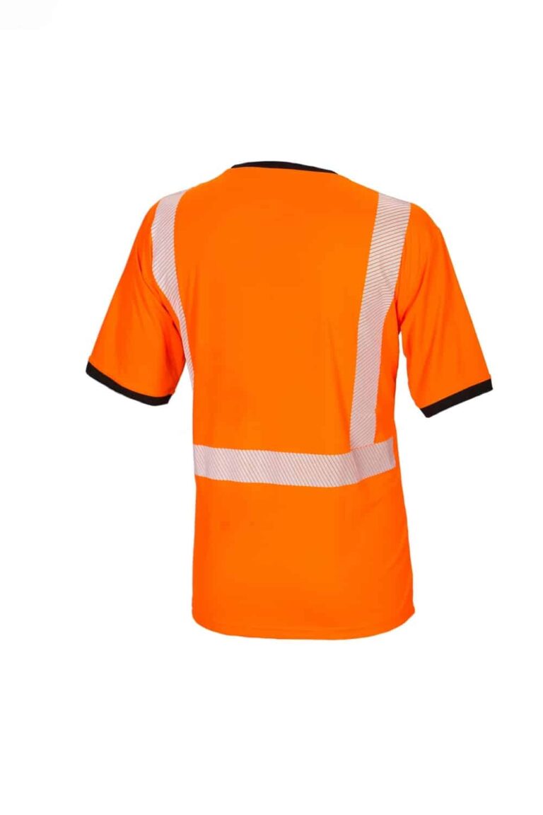 Kõrg nähtav oranž puuvillane T-särk - foto 2